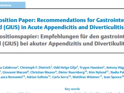 EFSUMB POSITION PAPER: RECOMMENDATIONS FOR GASTROINTESTINAL ULTRASOUND (GIUS) IN ACUTE APPENDICITIS AND DIVERTICULITIS